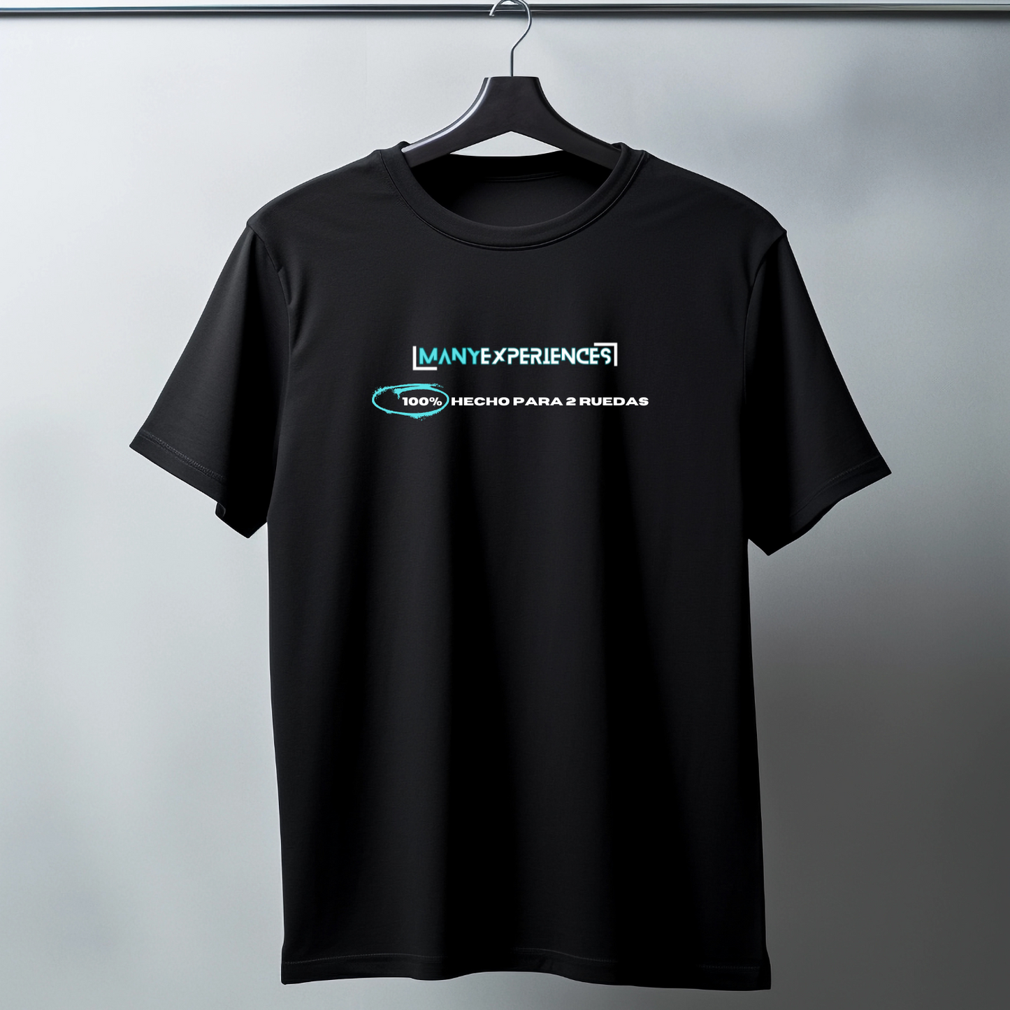 🔹 Camiseta "Many Experiences – 100% Hecho para 2 Ruedas"